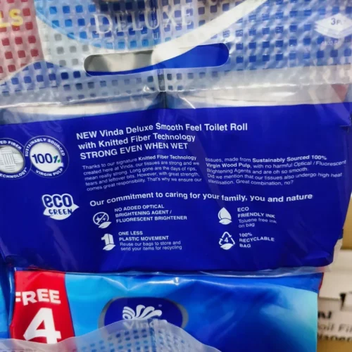 Vinda Deluxe 3 Ply Smooth Feel Toilet Paper Roll (240sx80 Rolls) photo review